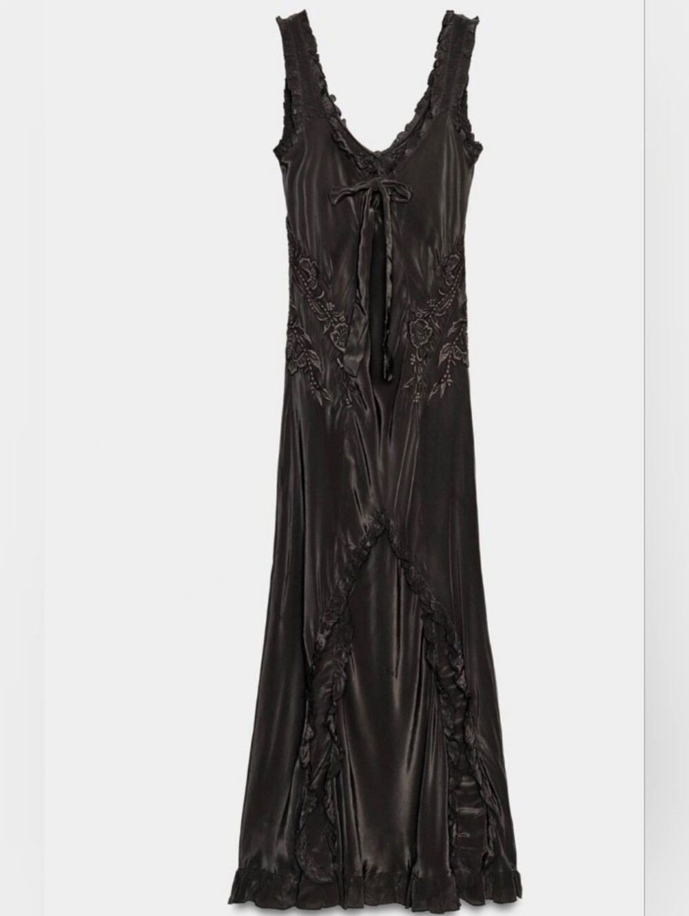 Zara Embroidered Long Dress ZW Collection - Picture 8 of 9
